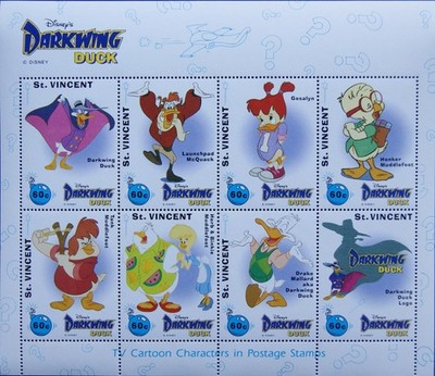 ST VINCENT 1992 KLB 2188-95 Disney Cartoon Darkwing Duck Zeichentrickfilm **