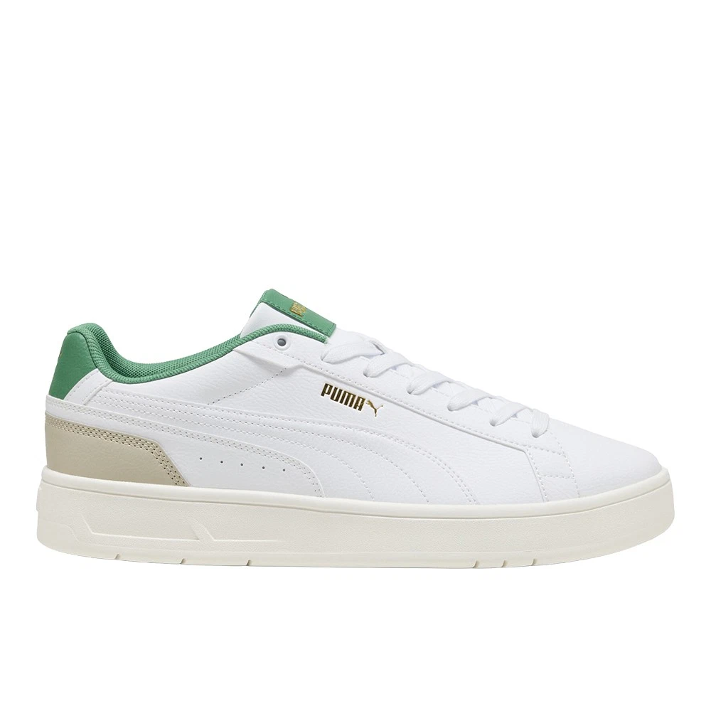 PUMA Court Classico Lace Up Mens Green, White Sneakers Casual Shoes 40028408