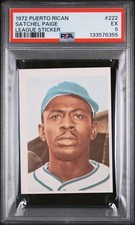 1972 Puerto Rican League Sticker #222 Satchel Paige PSA 5 EX SHARP New Label