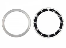 COMPLETE BEZEL FOR VINTAGE ROLEX SEADWELLER 1665 WATCH INSTALLED BLACK