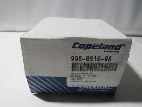 COPELAND 998-0510-98 SERVICE VALVE KIT Rotalock 1"-14 THD 1/2" Sweat W/Seal