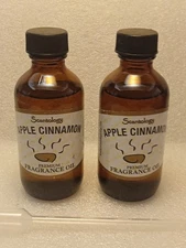 Scentolgy  Apple Cinnamon two  2oz Bottles of  Fragrance Oil  Made in USA 2pk