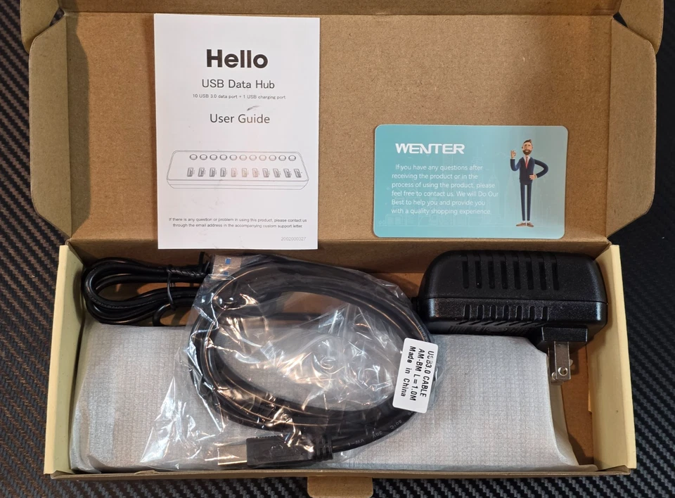 Wenter USB Hub 10 USB 3.0 Port + 1 Charging Port w/ Individual LED On/Off Switch - Image 4 of 4