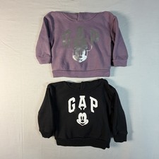 GAP Disney Mickey/Minnie Mouse Hoodies Lot Of 2 Pullover Toddler 12-18 Months