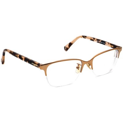 Coach Women's Eyeglasses HC 5047 (Evie) 9331 Rose Gold Half Rim Frame 52[]17 135