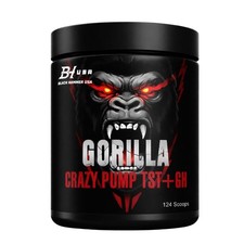 GORILLA Crazy Pump+TST+GH 620g 🍊🍉 Pre Workout Training Energy Black Hammer USA