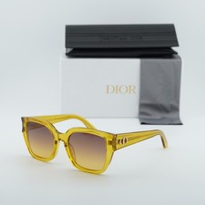 Dior DIORGLOW S1I 66D2 Shiny Yellow/Brown Gradient 53-20-140 Sunglasses New A...