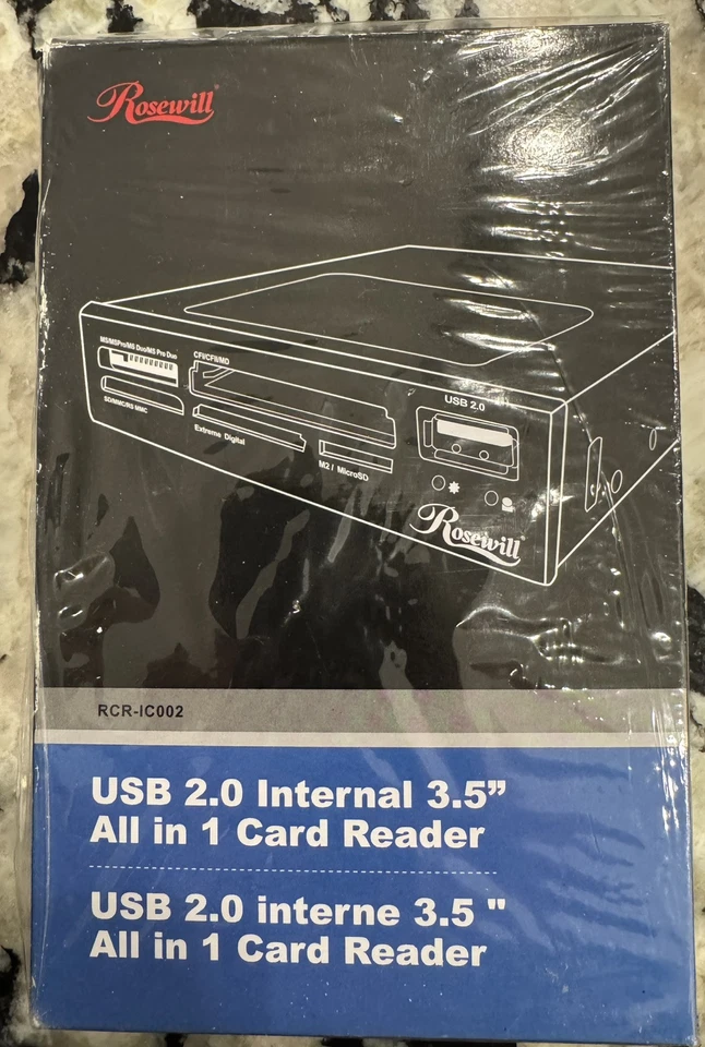 Rosewill Internal 74-in-1 Card Reader 3.5" Drive Front Bay Retail Box Type A USB - Image 3 of 4