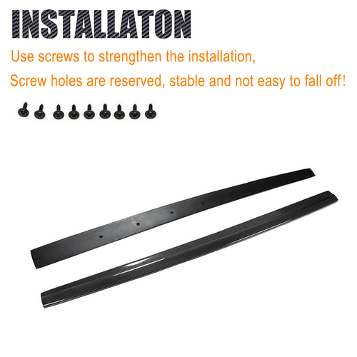 For Audi A3 Sline S3 Sedan 2014-2020 REAL Carbon Side Skirts Bumper Lip Spoiler - Picture 8 of 10
