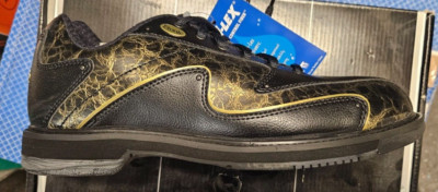 Etonic Action Black/gold/silver size 7 RH men's bowling shoes NIB