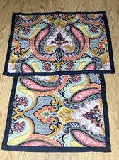 Envogue pair of pillow cases floral paisley multicolored standard size