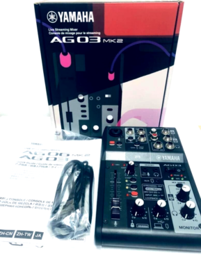 YAMAHA AG03MK2 B Black 3ch Live Streaming Mixer USB Audio