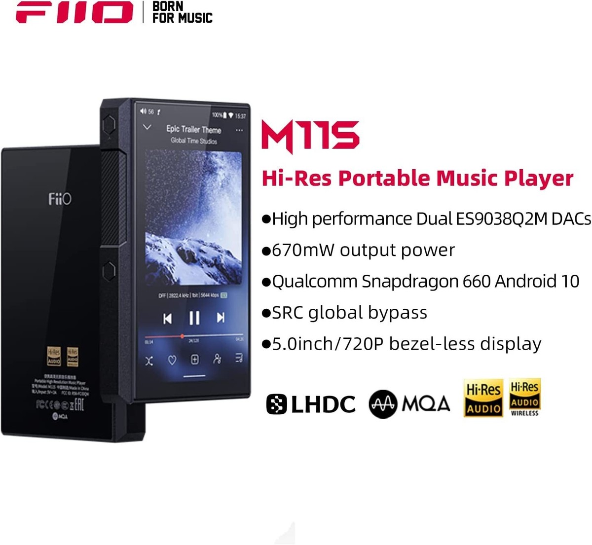 Fiio M11S Hi-Res MP3 Player with ES9038Q2M,Android 10 | eBay