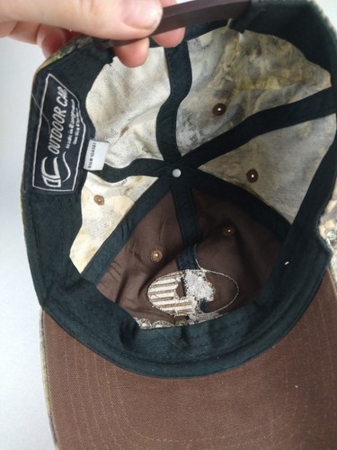MOSSY OAK HAT Duck Canvas LOGO OUT CAP CAMO SPELL CANVAS BUCKLE STRAP - Picture 8 of 8