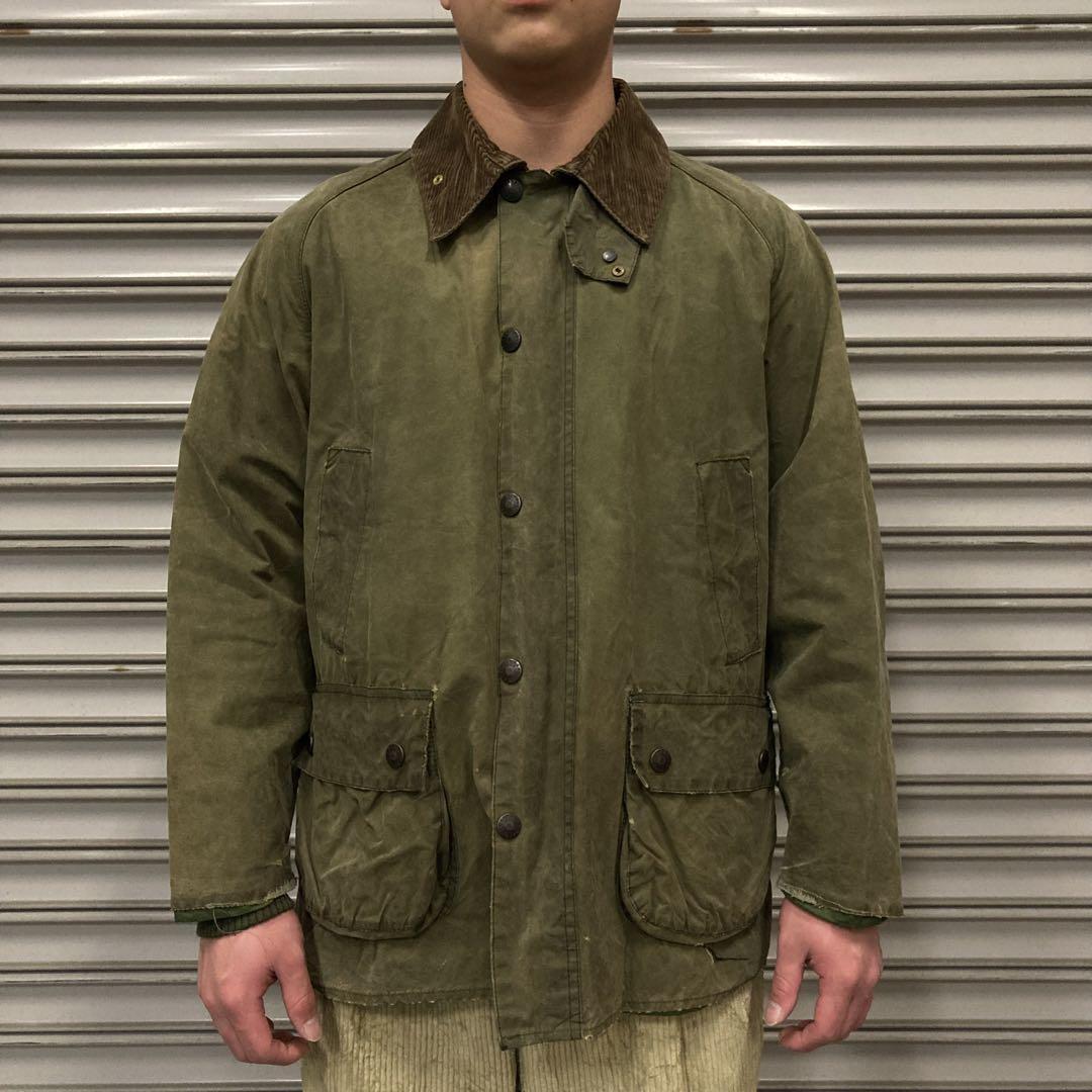 90s Barbour BEDALE Waxed Jacket 3-Warrant Made in England XL