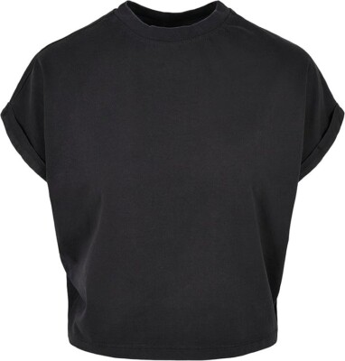Urban Classics Short Pigment Dye Cut On Sleeve T-Shirt, Black Size XL BNWT 