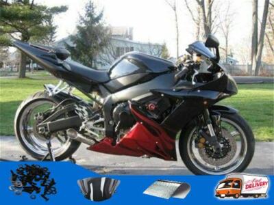 Injection Fairing Fit for Yamaha 2002 2003 YZF R1 Black Red Flames