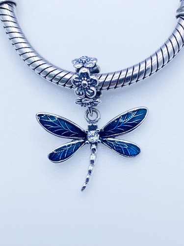 Genuine 925 Sterling Silver Honey Bee Dangle Charm - Pavé Zircon Details, Slide Closure 9 thumbnail image