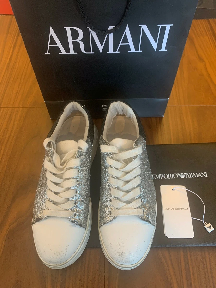 Armani glitter trainers sale
