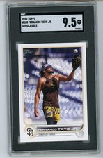 2022 Topps Series 1 Fernando Tatis Jr #100 SP Photo Variation Padres SGC 9.5