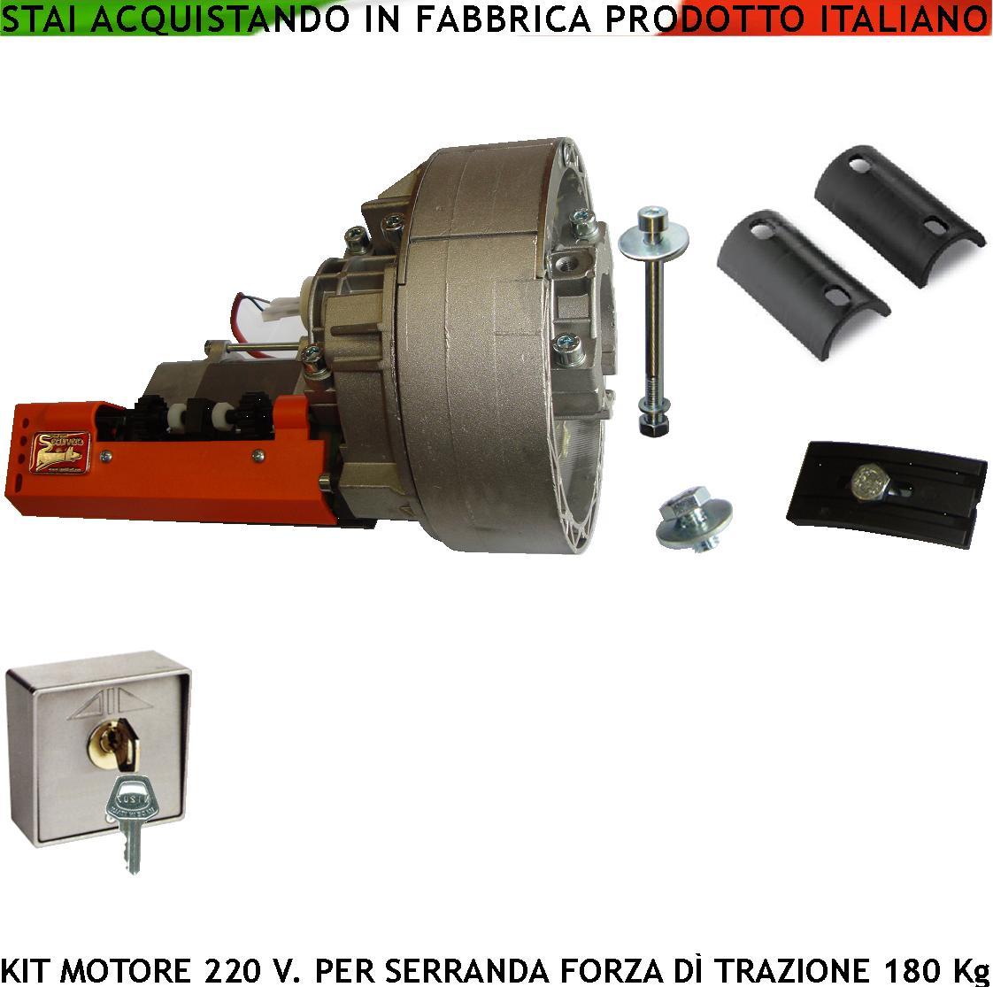 Kit Motore Saracinesca 180Kg 220V - Il Classico per Negozi e Garage