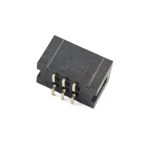 10Pcs 2.54mm Pitch 2x3 6 Pin SMT IDC Cable Connector Male Shrouded Box Header - Picture 3 of 6