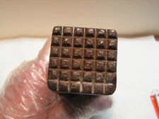 Vintage WARREN 4# Double Waffle Faced Stone Mason Facing Bush Hammer Head 5 1/2"