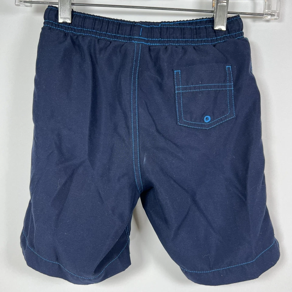 Lands’ End Boys Swim Trunks Size 7 Navy Swimsuit Bathing Suit Beach Pool       J - Image 2 of 4