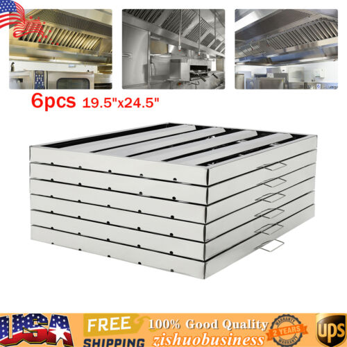 19.5"x24.5" Stainless Steel Hood Grease Commercial Exhaust Filter Baffle Kitchen