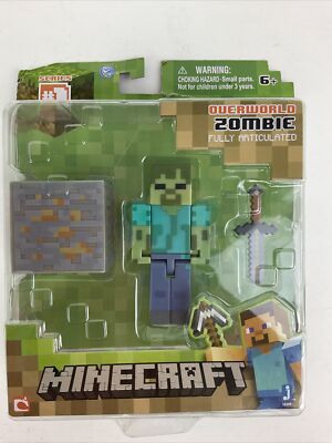 Minecraft Overworld Zombie Fully Articulated Figure Series #1 Mojang