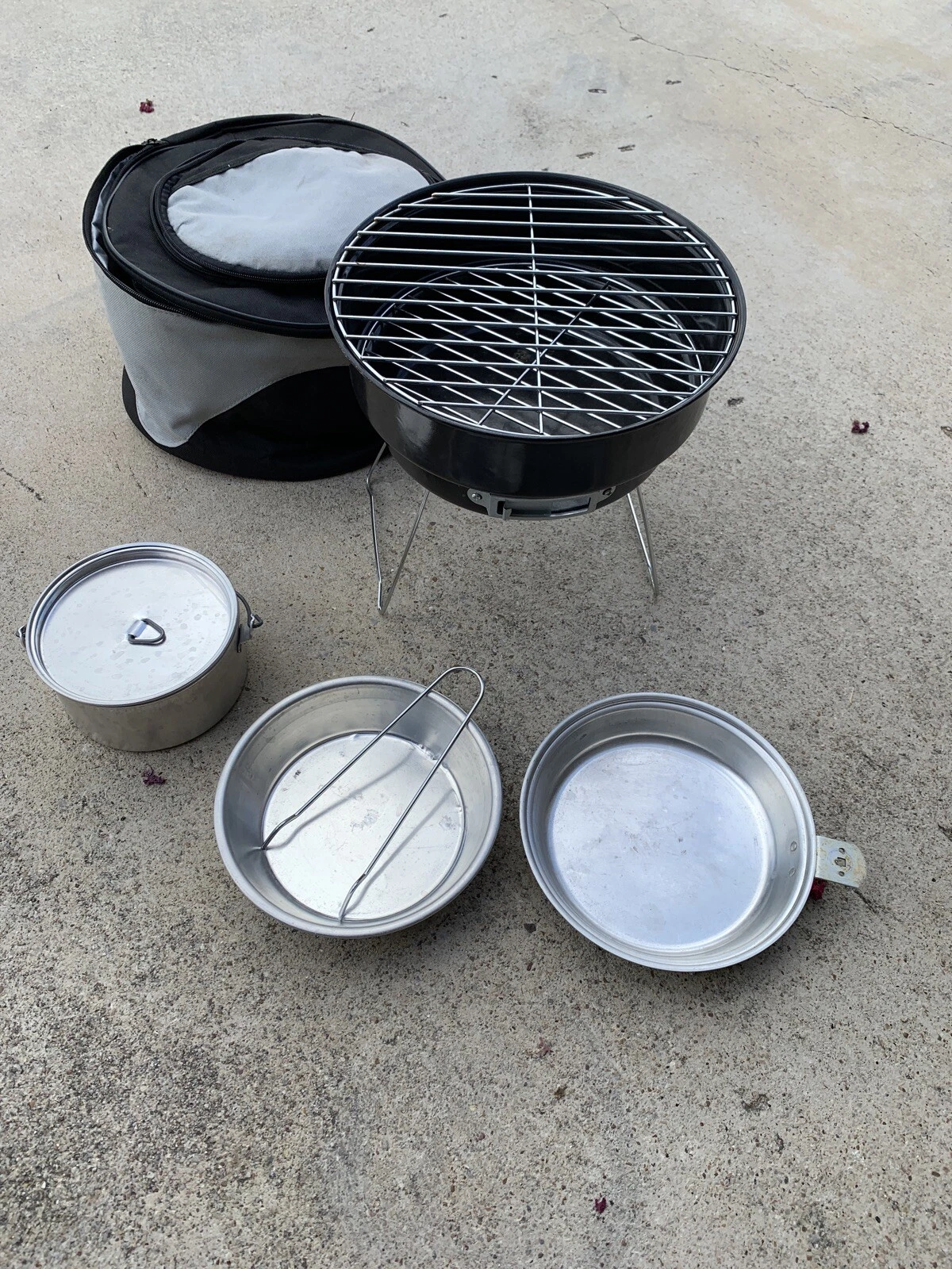 Mini Round BBQ Charcoal Camping Grill. ALST