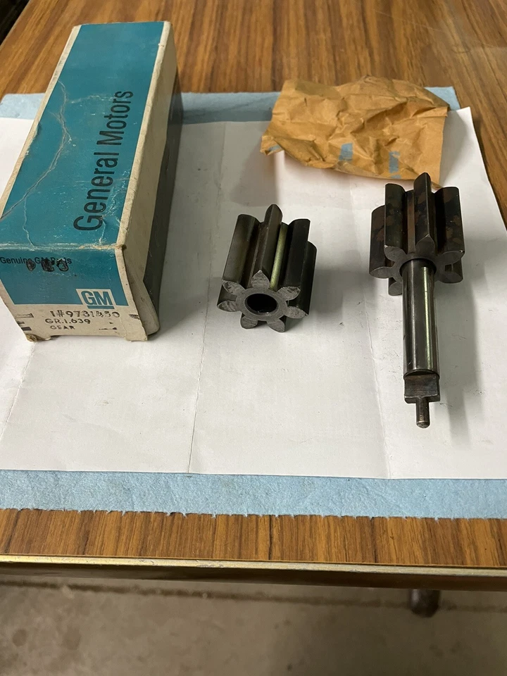 NOS 1967-1976 Olds Pontiac GTO GP Firebird bomba de aceite engranaje de transmisión y eje 9781450 Foto 4 de 4