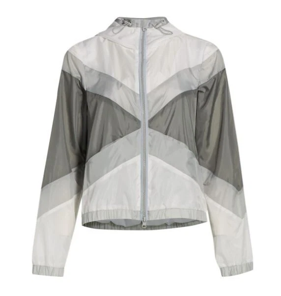 Blanc Noir Jacket NWT GrayTulum Tricolor Windbreaker Full Zip Womens Size L - Image 2 of 4
