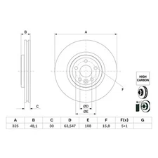 Bosch Brake Disc 0986479G32- Premium Engineering for Performance
