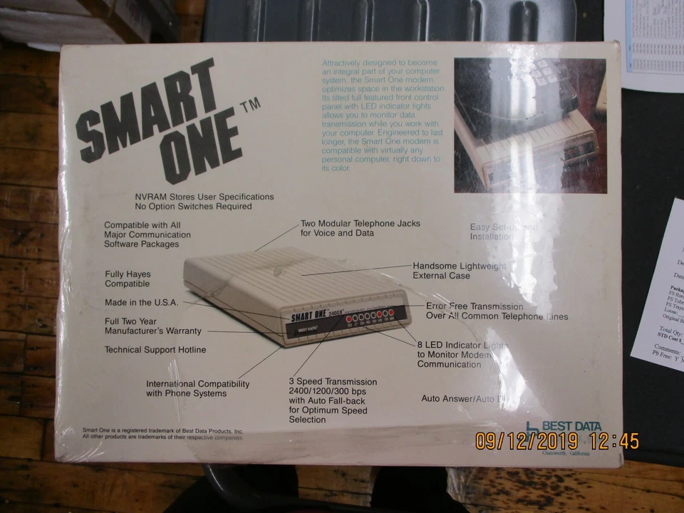 Best Data - 2400X - Stand Alone Modem 2400/1200/300 bps - Image 2 of 3