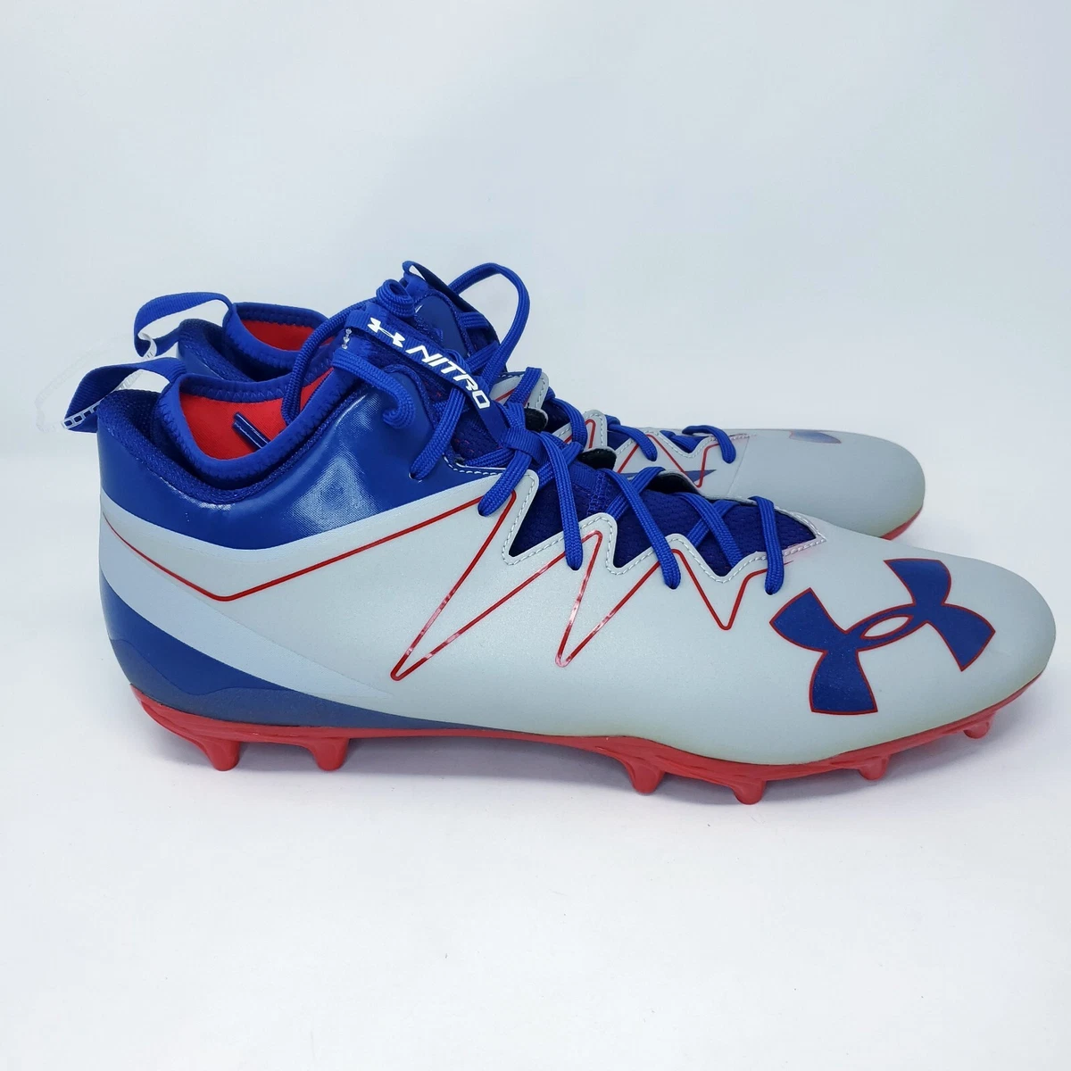 Under Armour UA Team Nitro Mid Football Cleats Shoes MC 1290962 019 Size 16