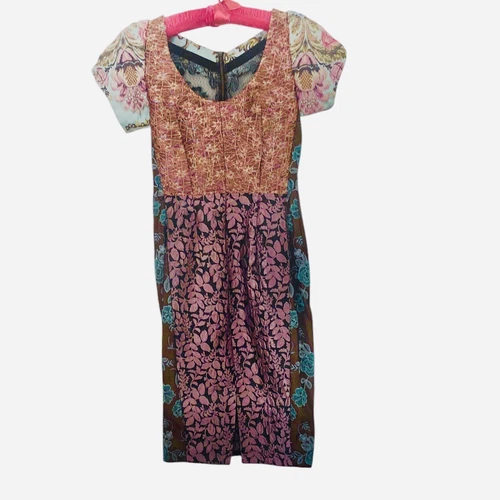Beguile Byron Lars Pierced Brocade Dress Anthropologie Womens Size 0 Wear Read