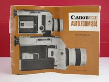 Canon Auto Zoom 814 Super-8 Movie Camera INSTRUCTION MANUAL Factory Original