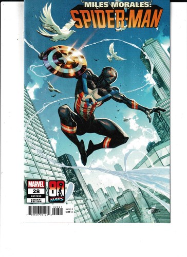 MILES MORALES SPIDER-MAN #28 CAPTAIN AMERICA VARIANT (2021) NEAR MINT +9.6