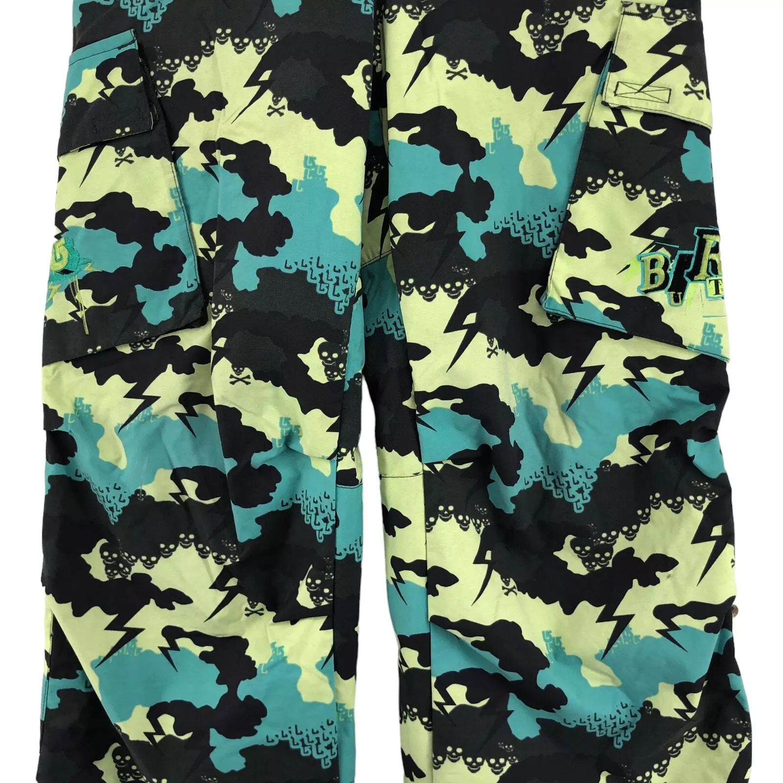 burton snowboard ski skull lightning print rare pants