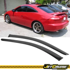 Fits 03-07 Honda Accord Coupe Acrylic Window Visors Rain Sun Guard 2Pcs Set