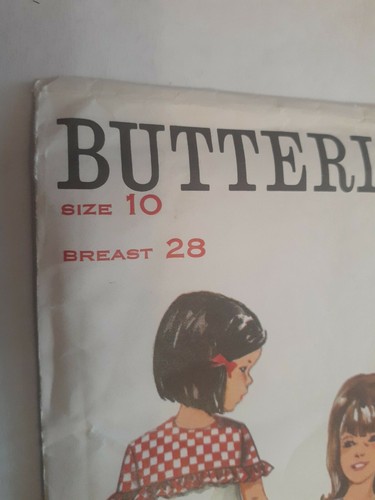 Dress Butterick Sewing Pattern 4443 Girls Size 10 VTG 70's Cut A Line Short  - Picture 3 of 5