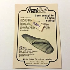 Rare 1971 Ad. Frost Line Boulder, Co. Camping Gear