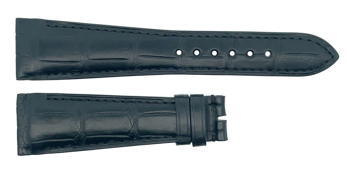 Girard Perregaux 22mm x 16mm Black Alligator Leather Watch Band