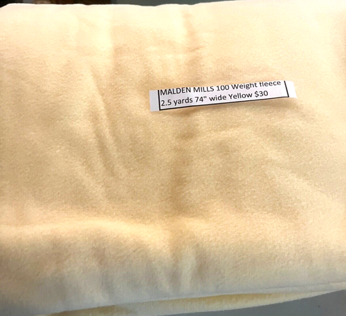 Malden Mills 100 Weight fleece 2.5 yds 74" wide Yellow - 第 1/2 張圖片