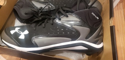 Under Armour Mens Yard Mid ST Metal Authentic Baseball Cleats SZ 13.5 1240652 - Picture 2 of 12
