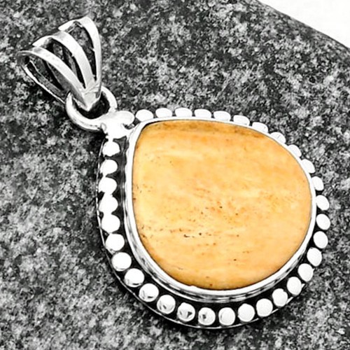 Natural Coral Jasper 925 Sterling Silver Pendant Jewelry P-1052 - Picture 2 of 5