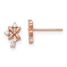 14k Madi K Rose Gold CZ Post Earrings SE2916