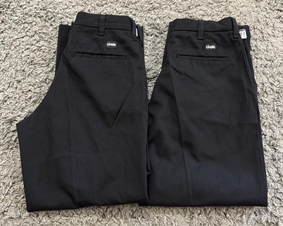 NEW 2 Pairs Cintas Comfort Flex Black Work Pants 29x27 #945-35 Very Comfortable