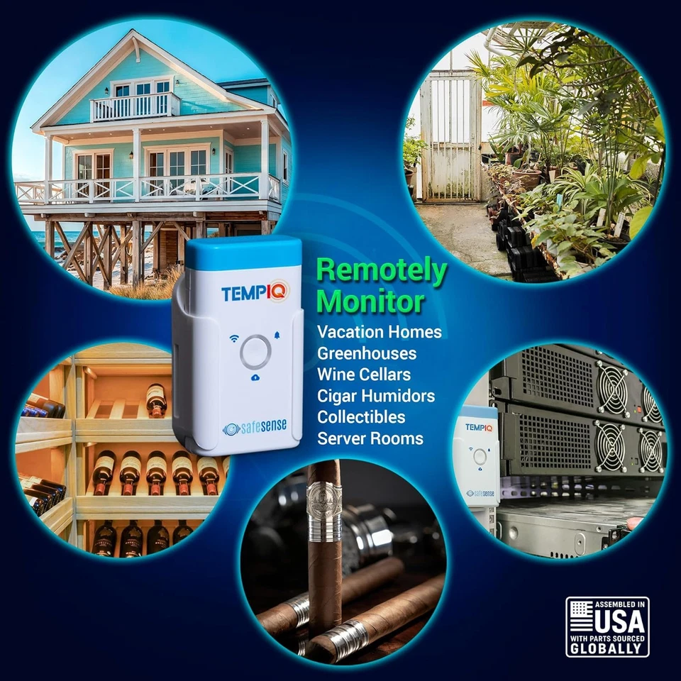 TEMPIQ 2-Pack Remote Wifi Temperature & Humidity Sensor and Temptouch Wifi Pipe - Image 3 of 4